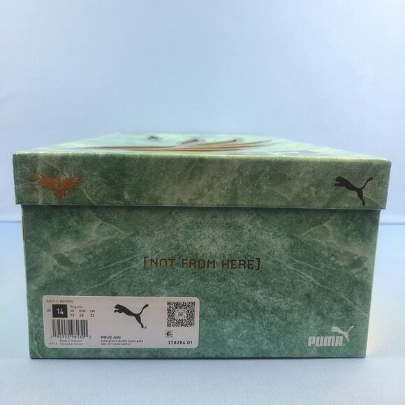 Puma MB.02 Mens Size 14 Lamelo Ball Lunar New Year Jade Green Gold 378284-01 main image 9